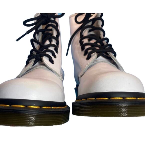 Dr. Martens 1460 Military Combat AirWair White Leather NWOT Womens 6 - Picture 4 of 10